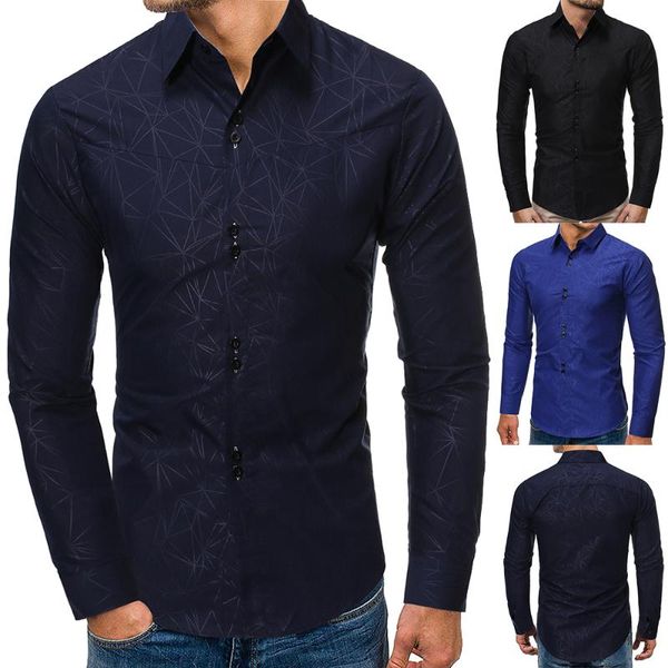 men's casual shirts fashion geometric printed leisure long sleeve slim shirt, White;black
men's casual shirts fashion geometric printed leisure long sleeve slim shirt, White;black