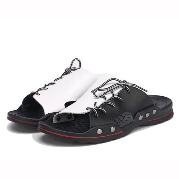 sandals genuine leather men's open toe slip on fashion casual shoes men slippers roman summer beach plus size 47 48, Black
sandals genuine leather men's open toe slip on fashion casual shoes men slippers roman summer beach plus size 47 48, Black