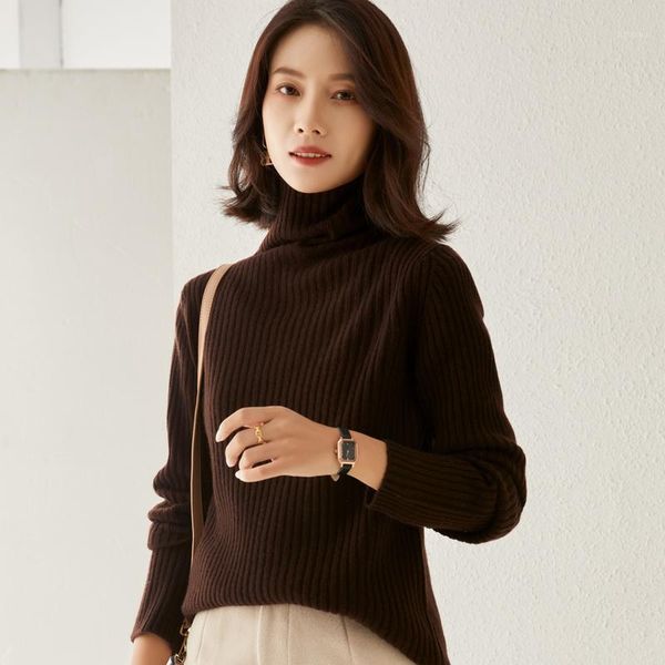 women's sweaters 2021 latest autumn and winter high neck sweater pure color cashmere, White;black
women's sweaters 2021 latest autumn and winter high neck sweater pure color cashmere, White;black