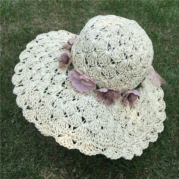 wide brim hats women's spring and summer outdoor sunshade anti-sai straw hat wreath bow knot beach all-match temperament, Blue;gray
wide brim hats women's spring and summer outdoor sunshade anti-sai straw hat wreath bow knot beach all-match temperament, Blue;gray
