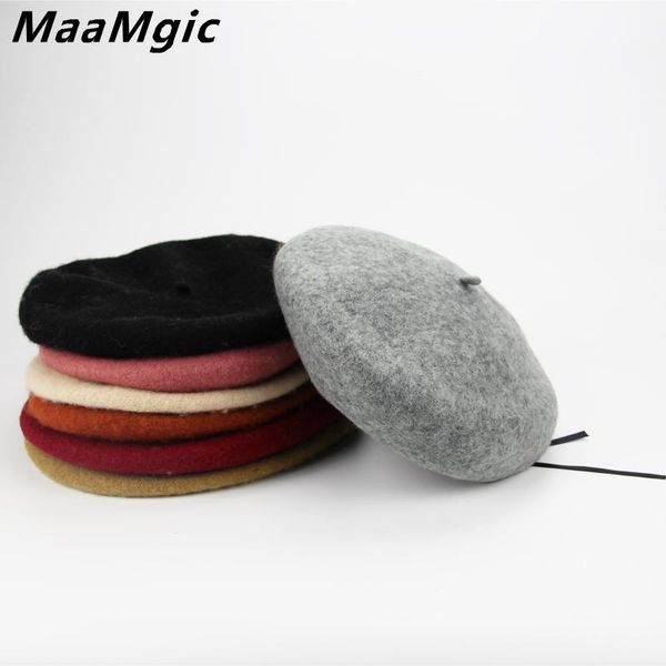 berets fashion wool beret warm winter hat women felt solid color french beanie gift, Blue;gray
berets fashion wool beret warm winter hat women felt solid color french beanie gift, Blue;gray