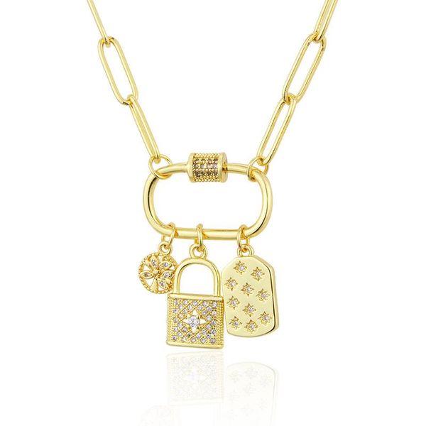 pendant necklaces allme shinning rhinestone coin lock necklace for women gold copper hollow linked chain toggle clasp jewelry, Silver
pendant necklaces allme shinning rhinestone coin lock necklace for women gold copper hollow linked chain toggle clasp jewelry, Silver