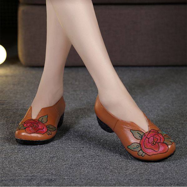 dress shoes genuine ethnic style leather pumps thick heels embroider shoes for women female soft autumn handmade qvro, Black
dress shoes genuine ethnic style leather pumps thick heels embroider shoes for women female soft autumn handmade qvro, Black