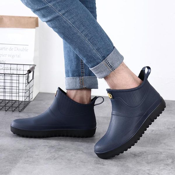 boots men rubber spring summer vintage style ankle slip on footwear fashion casual shoes rain botas hombre, Black
boots men rubber spring summer vintage style ankle slip on footwear fashion casual shoes rain botas hombre, Black