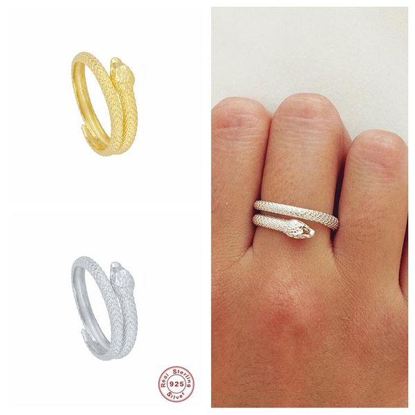 cluster rings gs 925 sterling silver fashion gold snake for women punk rock double circle adjustable ring vintage animal jewelry gift, Golden;silver
cluster rings gs 925 sterling silver fashion gold snake for women punk rock double circle adjustable ring vintage animal jewelry gift, Golden;silver