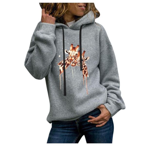 women's hoodies & sweatshirts casual full sleeve giraffe prints fashion sweatsh pullover, Black
women's hoodies & sweatshirts casual full sleeve giraffe prints fashion sweatsh pullover, Black