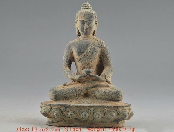 antique chinese old bronze collectable handwork carved buddha statue h 13.0cm, Silver
antique chinese old bronze collectable handwork carved buddha statue h 13.0cm, Silver