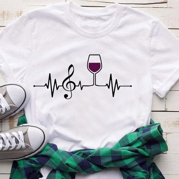 women's t-shirt woman tshirts short sleeve o-neck casual t shirt for women wine ecg printing harajuku ulzzang clothing, White
women's t-shirt woman tshirts short sleeve o-neck casual t shirt for women wine ecg printing harajuku ulzzang clothing, White