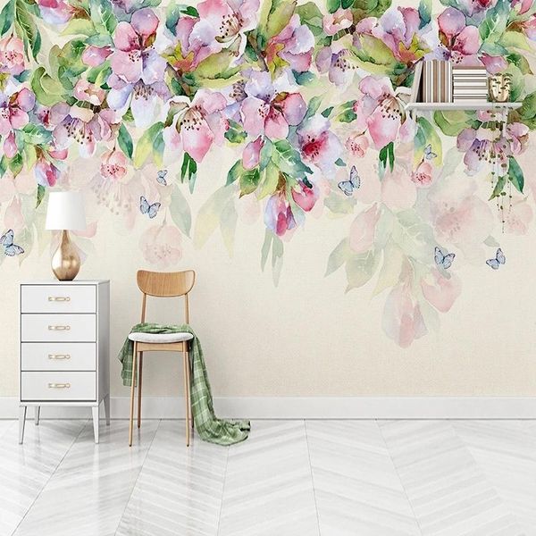 hand painted romantic watercolor flowers green leaves po mural wall painting living room bedroom tv background paper wallpapers
hand painted romantic watercolor flowers green leaves po mural wall painting living room bedroom tv background paper wallpapers