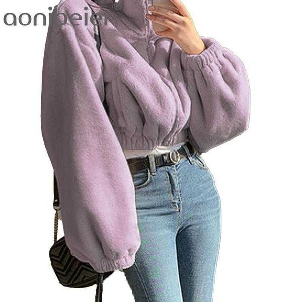 faux fur for autumn winter high neck zipper jackets drop shoulder loose long sleeve women casual coats 210604, Black
faux fur for autumn winter high neck zipper jackets drop shoulder loose long sleeve women casual coats 210604, Black