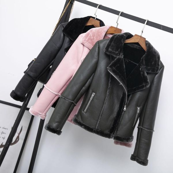 women's leather & faux england and american style super fashion winter warm long-sleeved fur with skin motorcycle jacket outerwear for, Black
women's leather & faux england and american style super fashion winter warm long-sleeved fur with skin motorcycle jacket outerwear for, Black