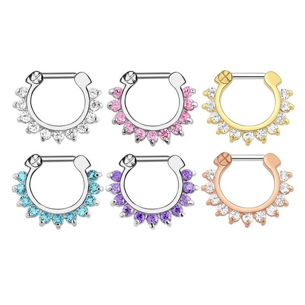 other ladies crystal septum perforated cartilage nose ring fashion earrings 6 pcs, Slivery;golden
other ladies crystal septum perforated cartilage nose ring fashion earrings 6 pcs, Slivery;golden