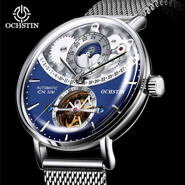 ochstin men mechanical automatic watch fire luxury business waterproof stainless steel band clock, Slivery;brown
ochstin men mechanical automatic watch fire luxury business waterproof stainless steel band clock, Slivery;brown
