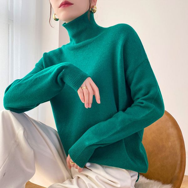 sweaters women sweaters winter double thickening loose turtleneck 100% cashmere and wool female long sleeve casual knit pullover, White;black
sweaters women sweaters winter double thickening loose turtleneck 100% cashmere and wool female long sleeve casual knit pullover, White;black