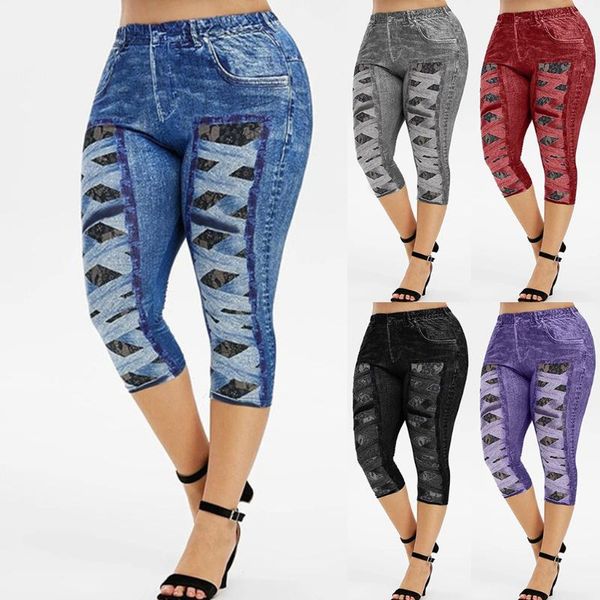 women's jeans women fashion plus size 3d crisscross lace print skinny female stretch casual knee length jeggings denim high waist summe, Blue
women's jeans women fashion plus size 3d crisscross lace print skinny female stretch casual knee length jeggings denim high waist summe, Blue