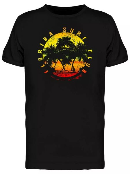 Florida Surf Club Men's Tee -Image by Shutterstock, White;black