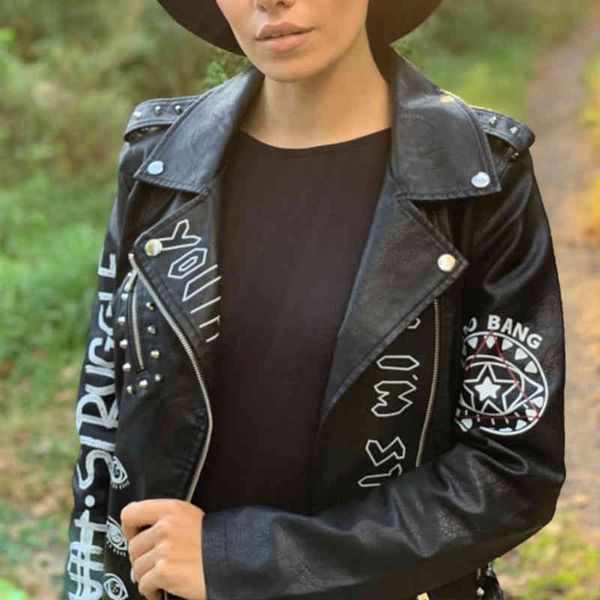 women's jackets 2022 autumn women faux soft leather coats lady black pu rivet zipper epaulet 3d print motorcycle streetwear n0iw, Black;brown
women's jackets 2022 autumn women faux soft leather coats lady black pu rivet zipper epaulet 3d print motorcycle streetwear n0iw, Black;brown