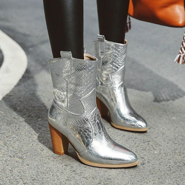 boots snake print western cowgirl women faux leather cowboy ankle high heel autumn winter plush shoes, Black
boots snake print western cowgirl women faux leather cowboy ankle high heel autumn winter plush shoes, Black