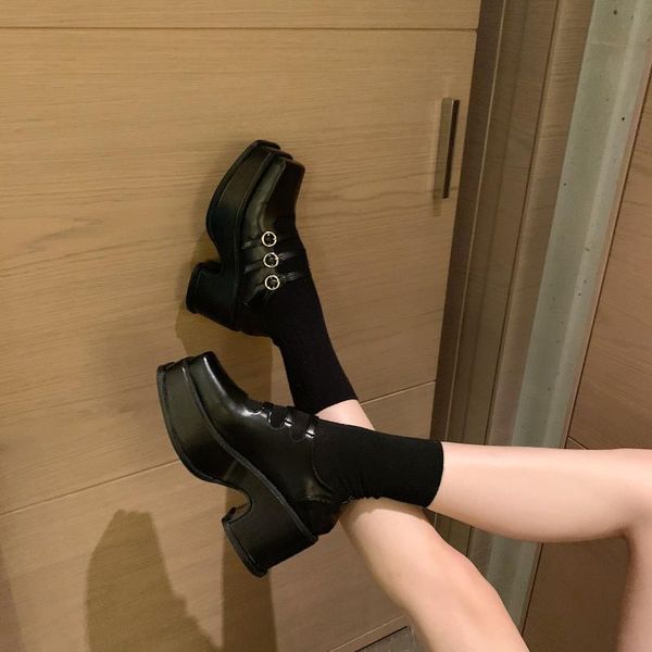 dress shoes jk uniform japanese small leather spring and summer fashion all-match square head shallow mouth ladies high heels, Black
dress shoes jk uniform japanese small leather spring and summer fashion all-match square head shallow mouth ladies high heels, Black