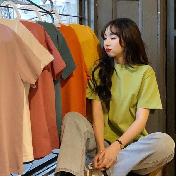 women's t-shirt t-shirts women short sleeve loose pure leisure soft basic harajuku womens korean style all-match simple tees summer ul, White
women's t-shirt t-shirts women short sleeve loose pure leisure soft basic harajuku womens korean style all-match simple tees summer ul, White