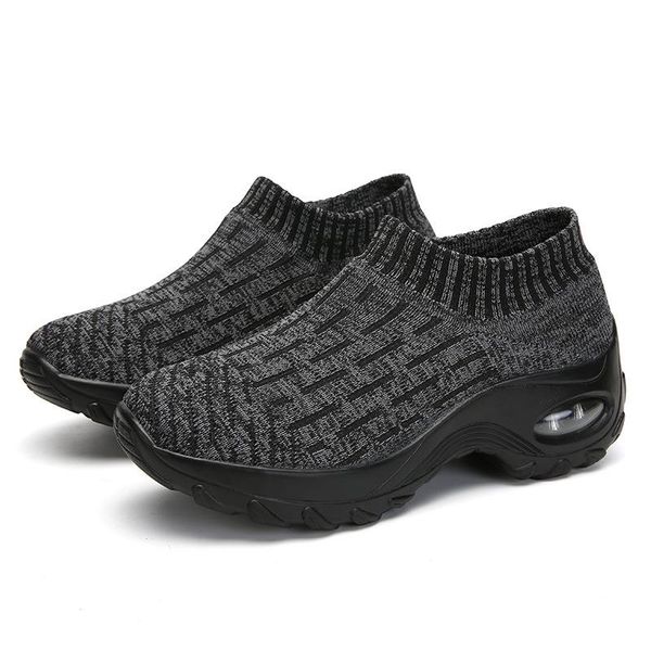 dress shoes women casual high heels air cushion knit upper sock platform autumn non-slip fashion female walking sneakers slip on, Black
dress shoes women casual high heels air cushion knit upper sock platform autumn non-slip fashion female walking sneakers slip on, Black