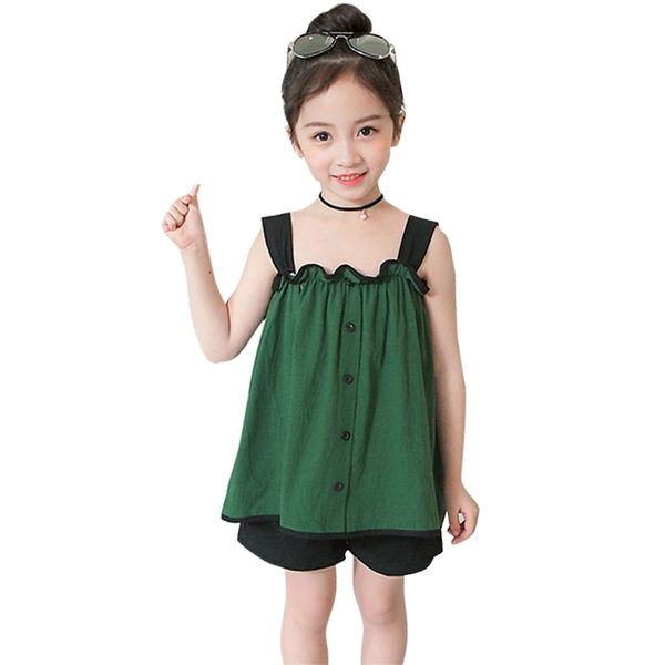 girls clothing vest + short solid color clothes for teenage summer children's suits 6 8 10 12 14 210528, White
girls clothing vest + short solid color clothes for teenage summer children's suits 6 8 10 12 14 210528, White
