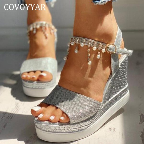 dress shoes covoyyar women sandals wedge summer ankle strap bling beaded platform open toe thick bottom casual wss4096, Black
dress shoes covoyyar women sandals wedge summer ankle strap bling beaded platform open toe thick bottom casual wss4096, Black