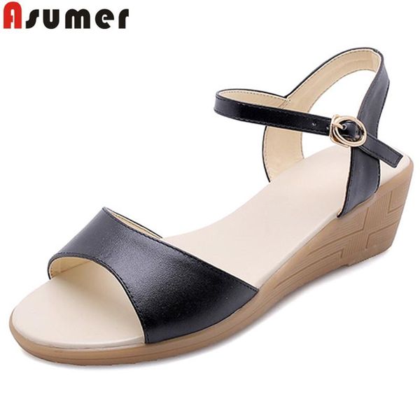 big size 34-40 fashion summer shoes woman buckle wedges sandals women casual genuine leather 2021, Black
big size 34-40 fashion summer shoes woman buckle wedges sandals women casual genuine leather 2021, Black