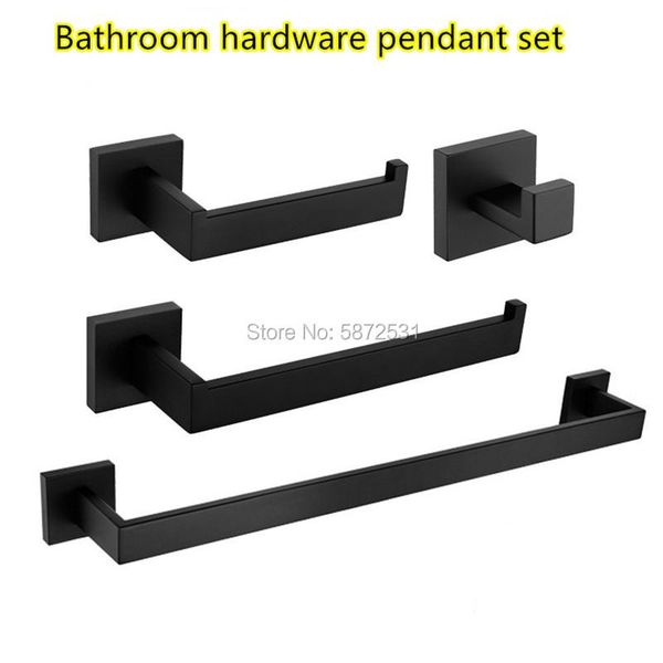 bath accessory set selling stainless steel towel bar rack four piece clothes hook toilet paper holder bathroom hardware pendant black
bath accessory set selling stainless steel towel bar rack four piece clothes hook toilet paper holder bathroom hardware pendant black