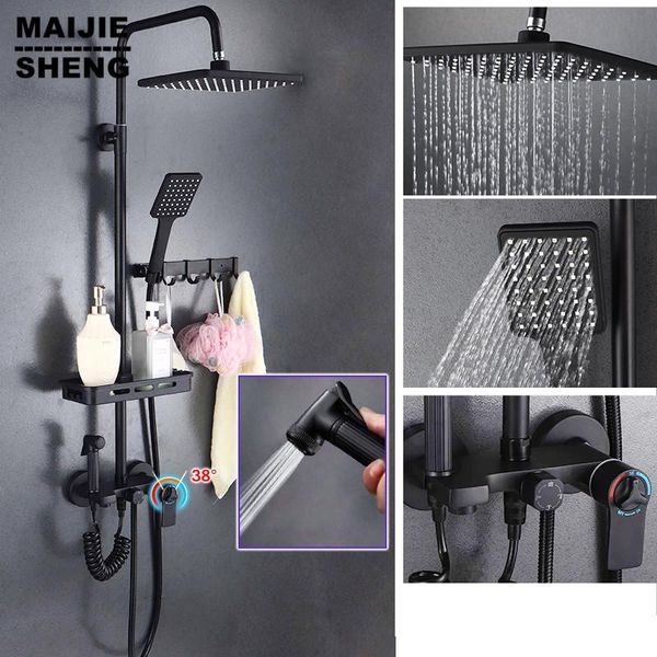constant thermostatic black shower set bathroom mixer and cold bathtub faucet sets
constant thermostatic black shower set bathroom mixer and cold bathtub faucet sets
