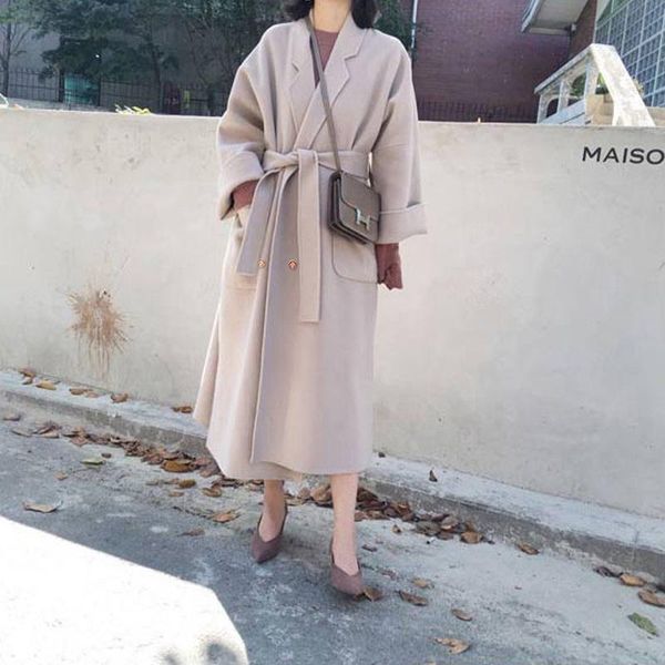 women's wool & blends han edition 2021 autumn and winter fur coat in double teamed cashmere female loose pure color, Black
women's wool & blends han edition 2021 autumn and winter fur coat in double teamed cashmere female loose pure color, Black
