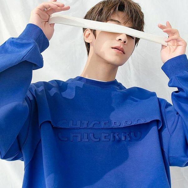men's hoodies & sweatshirts fashion blue pullovers hoodie men fall loose long sleeve letters embossed couple clothes, Black
men's hoodies & sweatshirts fashion blue pullovers hoodie men fall loose long sleeve letters embossed couple clothes, Black