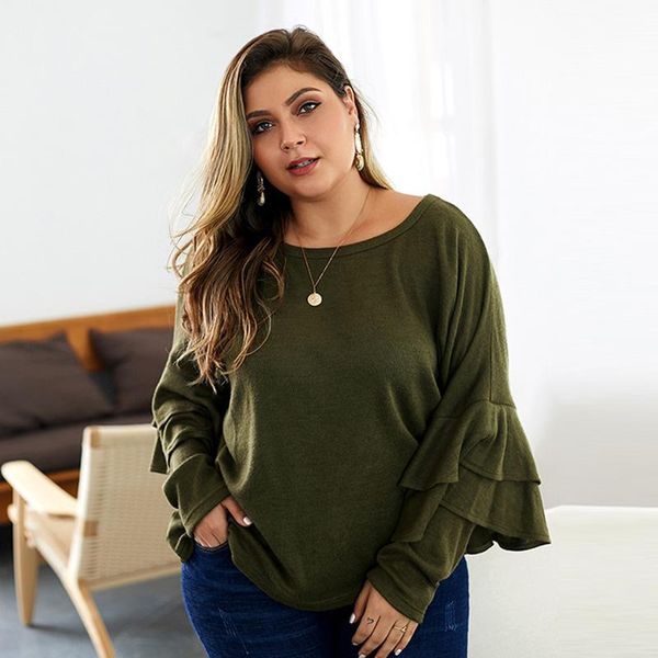 plus size t-shirt original women's 2021 autumn winter knitted sweater for ladies solid color bottoming o neck blouses female
plus size t-shirt original women's 2021 autumn winter knitted sweater for ladies solid color bottoming o neck blouses female