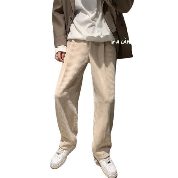 men's pants 2021 spring corduroy drop-feeling floor-dragging casual loose straight leg korean fashion man, Black
men's pants 2021 spring corduroy drop-feeling floor-dragging casual loose straight leg korean fashion man, Black