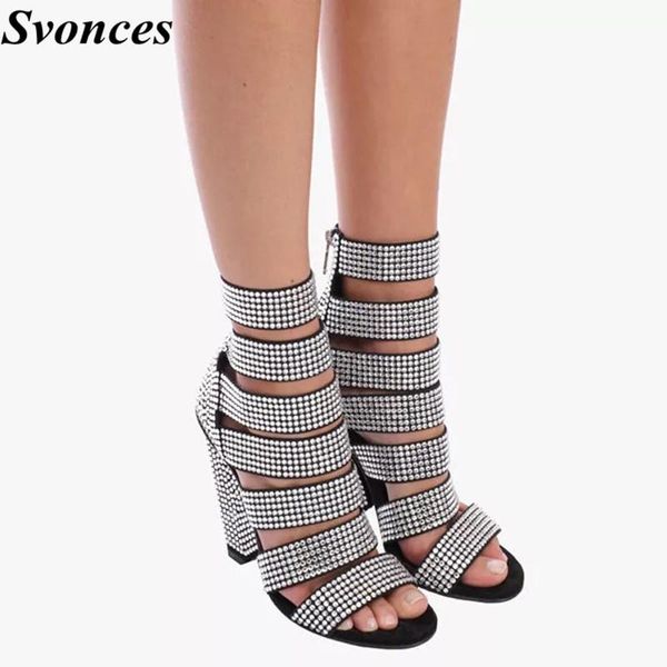luxury crystals high heels sandalias gladiator sandals women summer big size fish mouth strappy sandal wedges, Black
luxury crystals high heels sandalias gladiator sandals women summer big size fish mouth strappy sandal wedges, Black