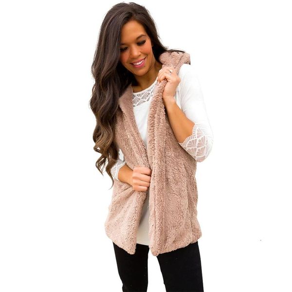women's vests winter warm loose wool blends vest coat with hat fleece sleeveless casual womens clothing casaco feminino ey*, Black;white
women's vests winter warm loose wool blends vest coat with hat fleece sleeveless casual womens clothing casaco feminino ey*, Black;white