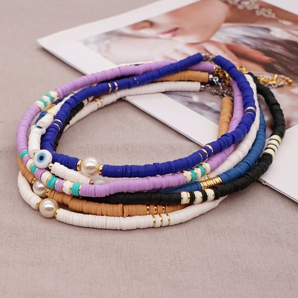 chokers go2boho 6mm heishi necklace for women soft pottery disc beads choker pearl african polymer clay beaded necklaces boho jewelry, Golden;silver
chokers go2boho 6mm heishi necklace for women soft pottery disc beads choker pearl african polymer clay beaded necklaces boho jewelry, Golden;silver