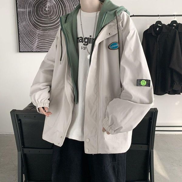 men's jackets fake two-piece jacket for men women autumn 2021 handsome hooded trend retro loose casual all-match aesthetic, Black;brown
men's jackets fake two-piece jacket for men women autumn 2021 handsome hooded trend retro loose casual all-match aesthetic, Black;brown