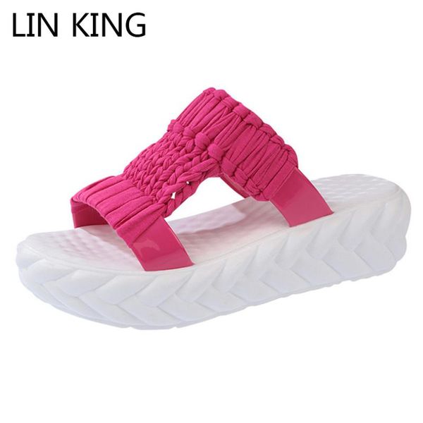 slippers lin king style women wedges fashion knit summer platform shoes anti skid thick sole slides ladies casual flip flops, Black
slippers lin king style women wedges fashion knit summer platform shoes anti skid thick sole slides ladies casual flip flops, Black