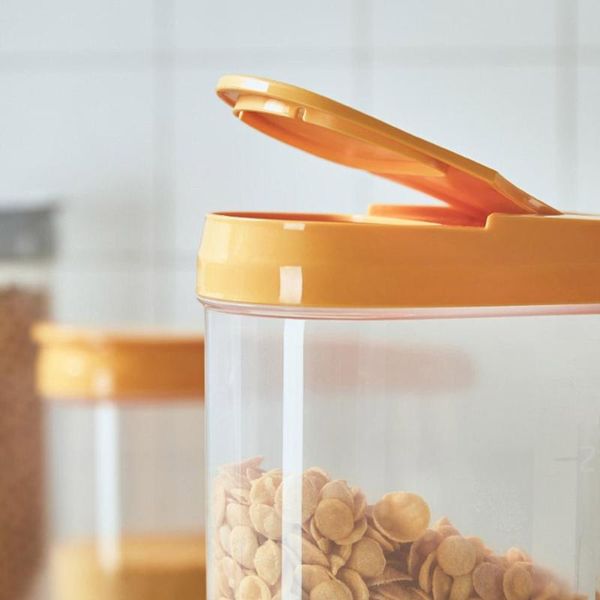 storage bottles & jars plastic grain jar with lid household dried fruit sealed kitchen food box
storage bottles & jars plastic grain jar with lid household dried fruit sealed kitchen food box