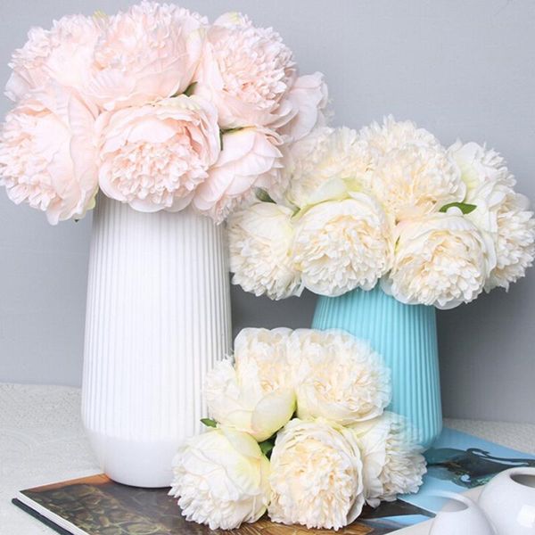 heads silk peony artificial flowers bouquet fake for home wedding party year gift floral decoration indoor decorative & wreaths
heads silk peony artificial flowers bouquet fake for home wedding party year gift floral decoration indoor decorative & wreaths