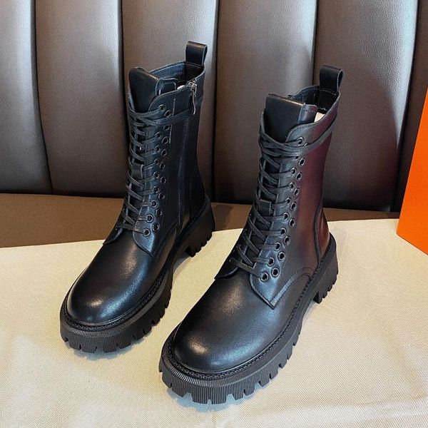 boots 2021 autumn and winter mid-tube casual all-match british leather women's riding are thin thick-soled, Black
boots 2021 autumn and winter mid-tube casual all-match british leather women's riding are thin thick-soled, Black