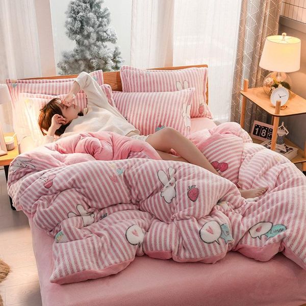 bedding sets nordic cartoon thicken flannel warm set velvet duvet cover bed sheet pillowcases home linens suit
bedding sets nordic cartoon thicken flannel warm set velvet duvet cover bed sheet pillowcases home linens suit