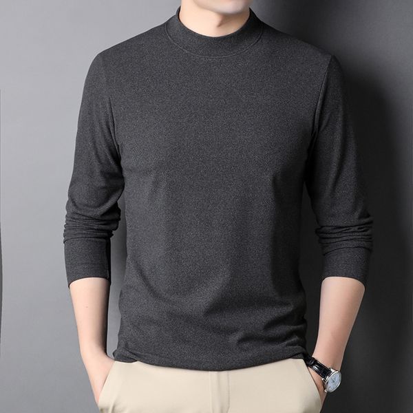 half high collar double-sided cashmere autumn and winter solid color simple casual bottomed shirt t-shirt long sve youth men's, White;black
half high collar double-sided cashmere autumn and winter solid color simple casual bottomed shirt t-shirt long sve youth men's, White;black