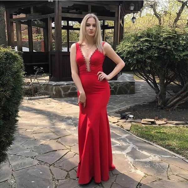party dresses mermaid long vestido de noite v-neck sleeveless full length red evening beaded lace women formal gowns, White;black
party dresses mermaid long vestido de noite v-neck sleeveless full length red evening beaded lace women formal gowns, White;black