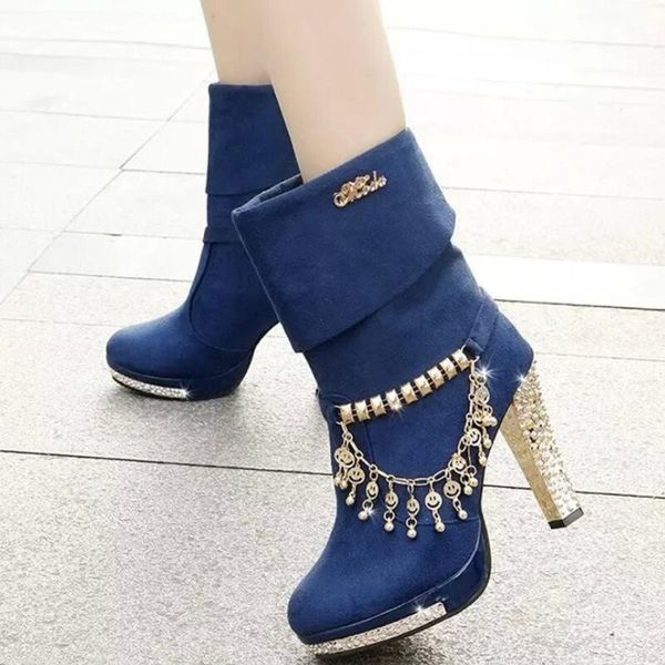 boots autumn and winter casual shoes metal tassel high heels large size leather fashion suede women's, Black
boots autumn and winter casual shoes metal tassel high heels large size leather fashion suede women's, Black