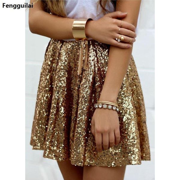 skirts sequined gold women's mini pleated skirt bling loose club short female saias 2021 femininas, Black
skirts sequined gold women's mini pleated skirt bling loose club short female saias 2021 femininas, Black