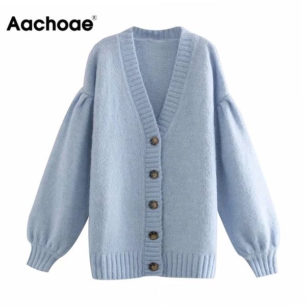 aachoae autumn winter solid knitted cardigan sweater women lantern long sleeve chic v neck single breasted outerwear coat 210413, White;black
aachoae autumn winter solid knitted cardigan sweater women lantern long sleeve chic v neck single breasted outerwear coat 210413, White;black