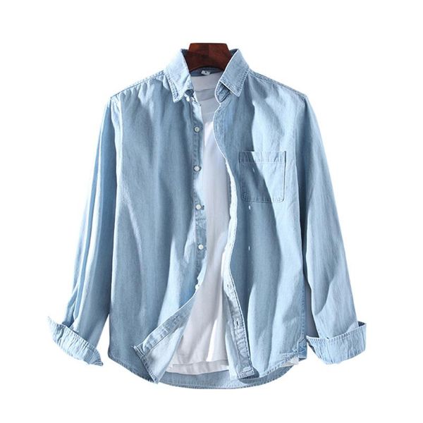 men's casual shirts helisopus spring summer long sleeve men shirt denim slim fit cowboy male brand clothes fashion solid color, White;black
men's casual shirts helisopus spring summer long sleeve men shirt denim slim fit cowboy male brand clothes fashion solid color, White;black