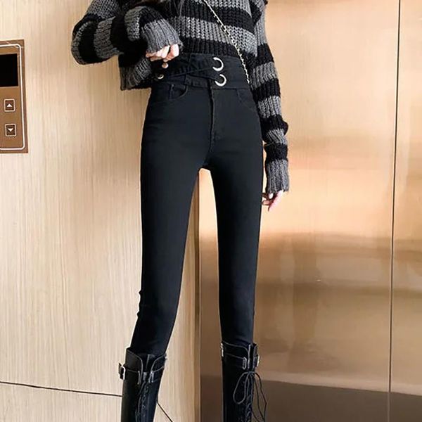women's jeans high waist women stretch skinny washed pencil pants femme autumn korean wave resilience leggings slim fashion trousers, Blue
women's jeans high waist women stretch skinny washed pencil pants femme autumn korean wave resilience leggings slim fashion trousers, Blue